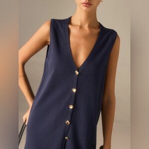 COMMENSE Golden Button Knit Vest - size XSmall